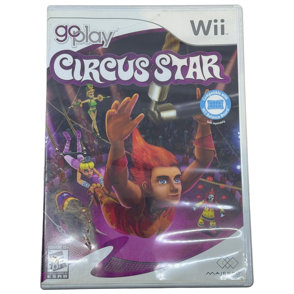 Go Play Circus Star Nintendo‎ Wii Game Complete with Manual Majesco RVL-R3JE-USA